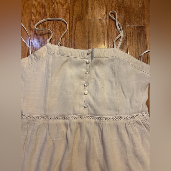 Love Tree Cream/Pink Mini Dress – Size Medium, Flowy Fit, Lined Summer Dress - Picture 2 of 4